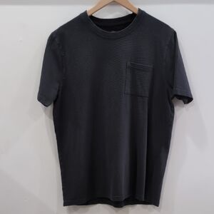 COMMON PEOPLE | Men's Black Popcorn Texture GD Short Sleeved Crewneck T-Shirt